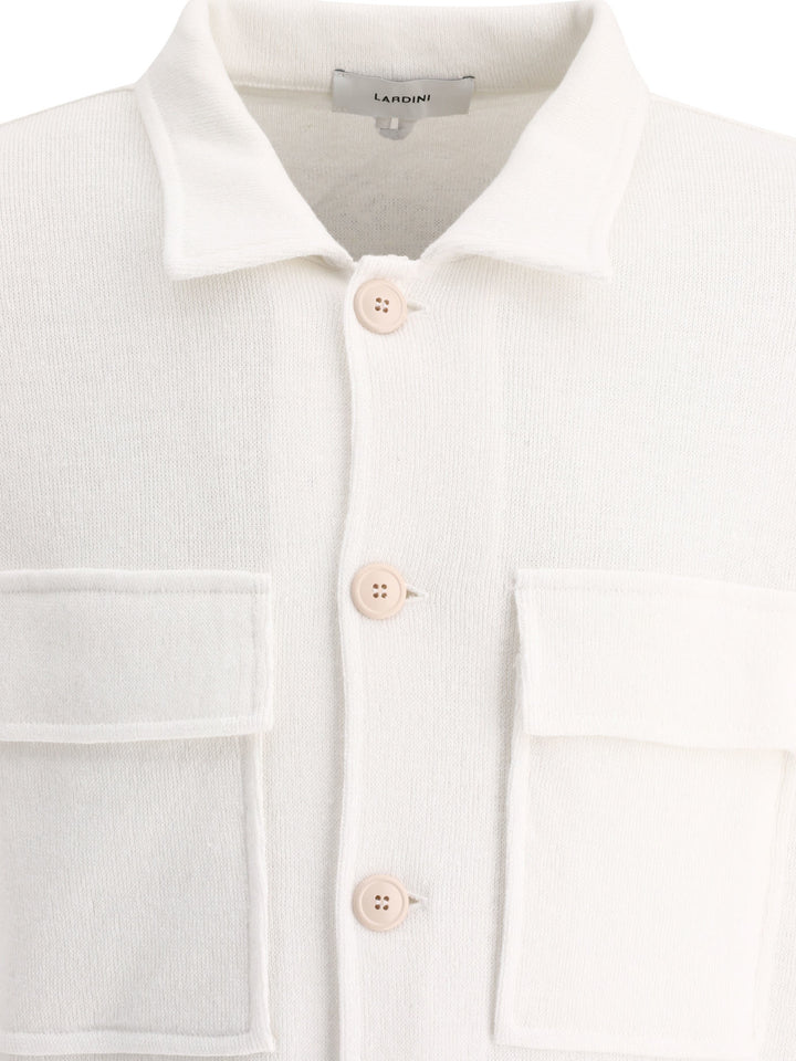 Overshirt With Chest Pockets Jackets White