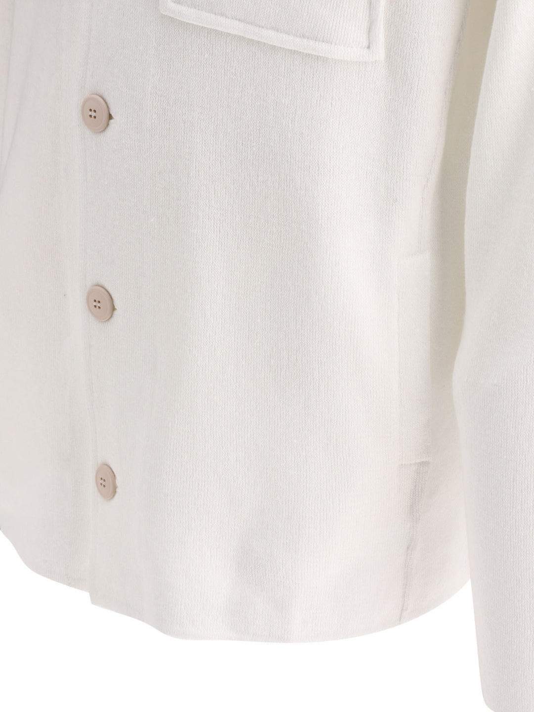 Overshirt With Chest Pockets Jackets White