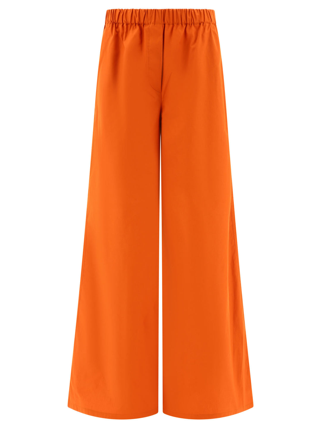 Wide Poplin Trousers Orange