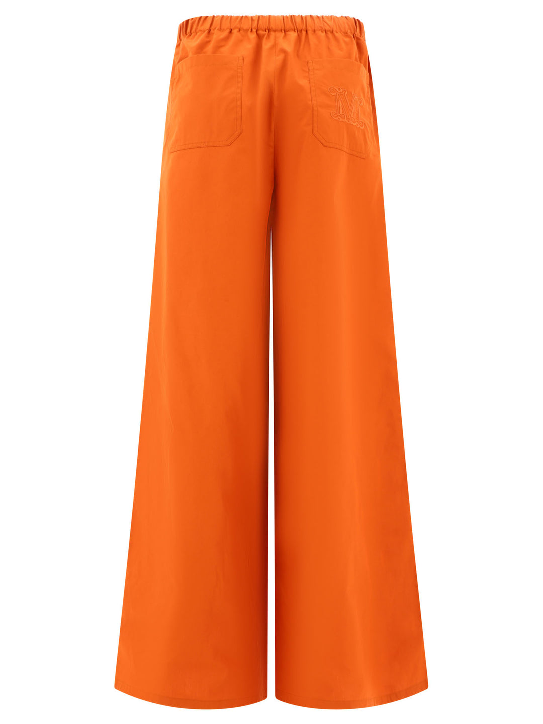 Wide Poplin Trousers Orange