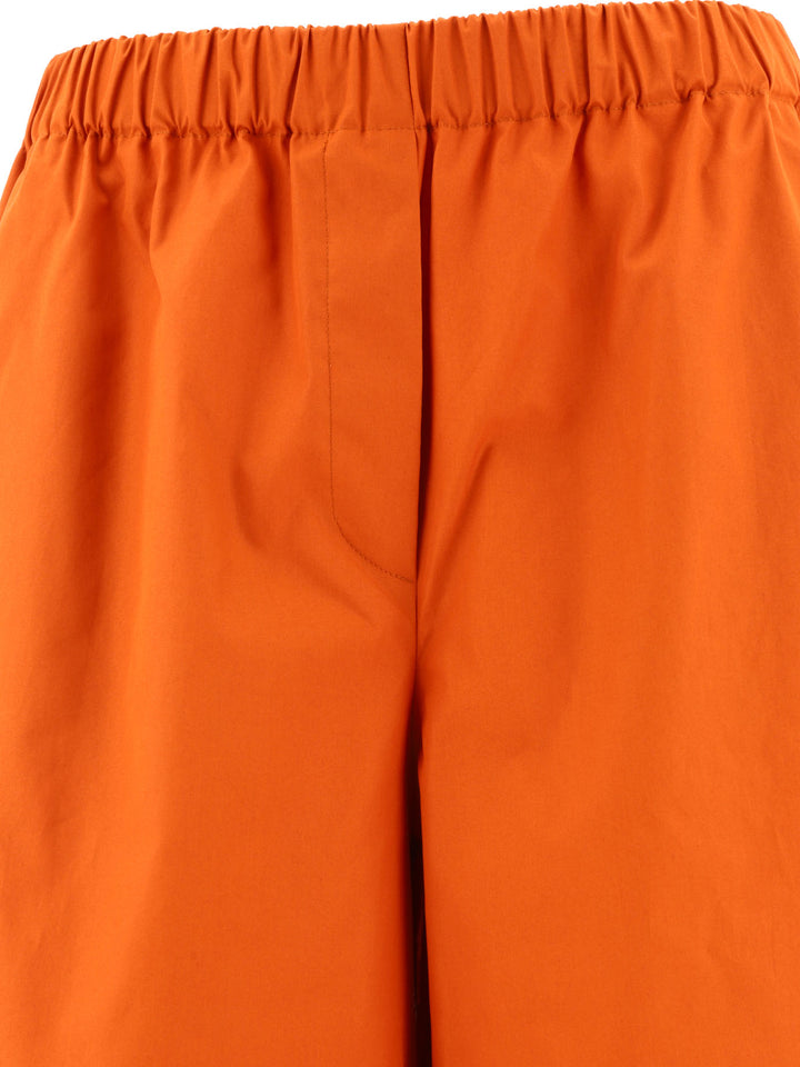 Wide Poplin Trousers Orange