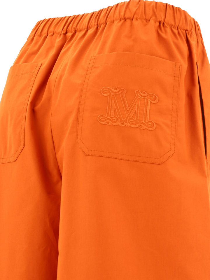 Wide Poplin Trousers Orange