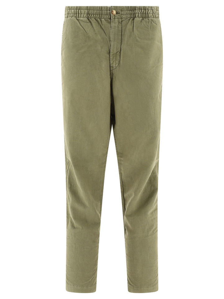 With Drawstring Trousers Green