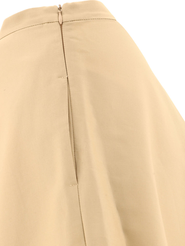 A-Line Skirt Skirts Beige