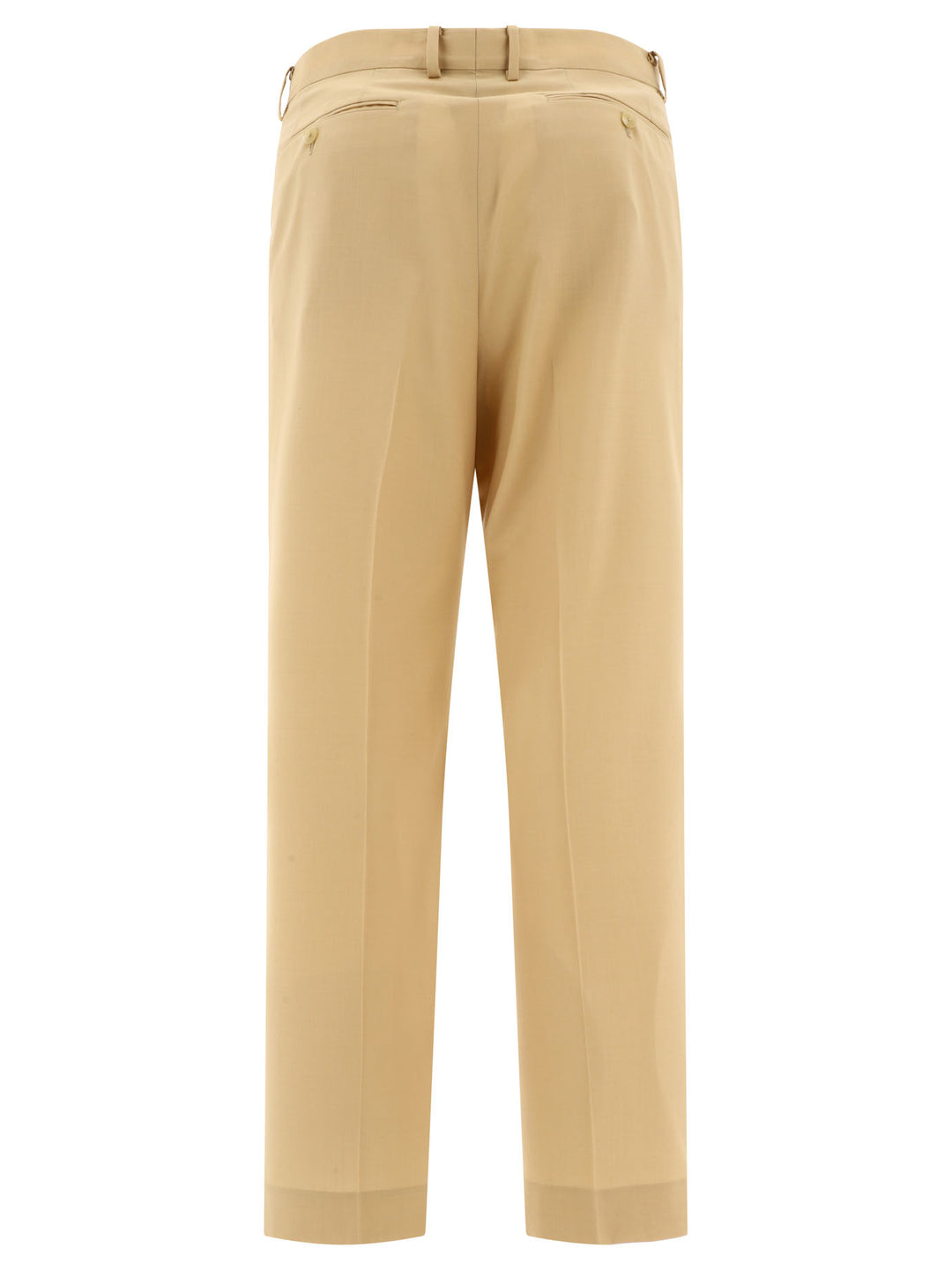 Superfine Tropical Wool Trousers Beige