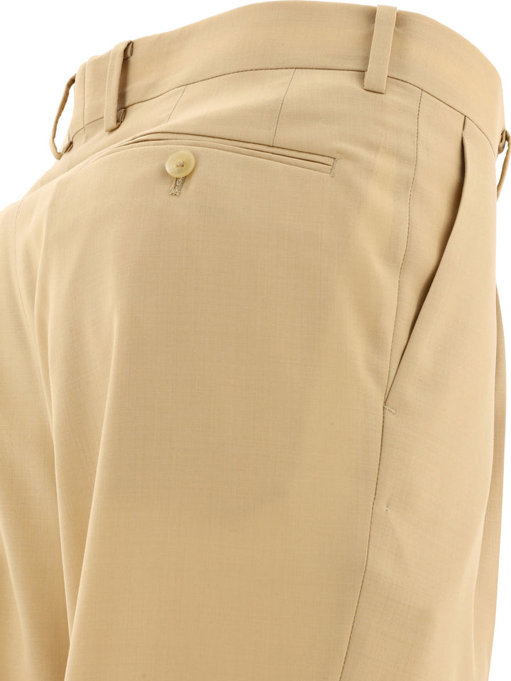 Superfine Tropical Wool Trousers Beige