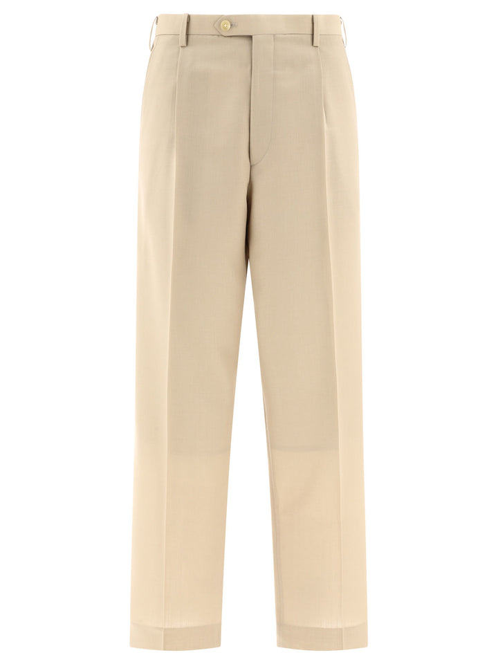 Tropical Wool Trousers Beige