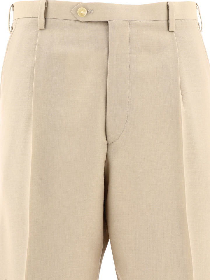 Tropical Wool Trousers Beige