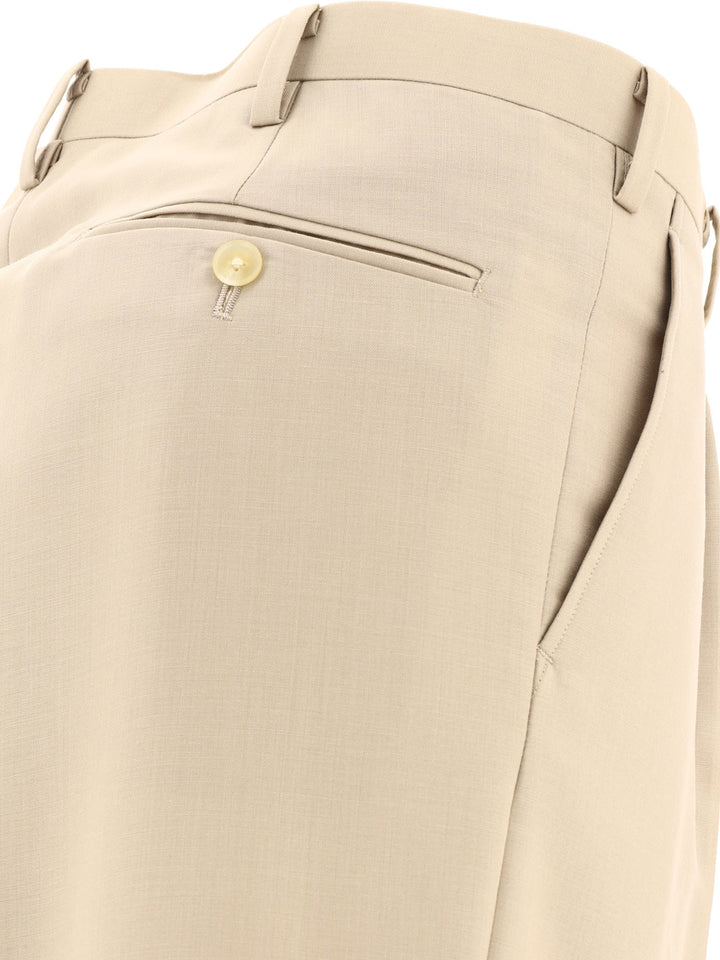 Tropical Wool Trousers Beige