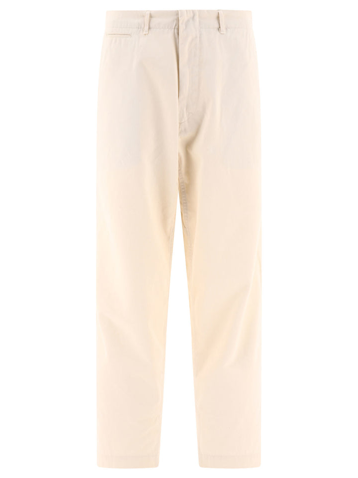 Wide Chino Trousers Beige