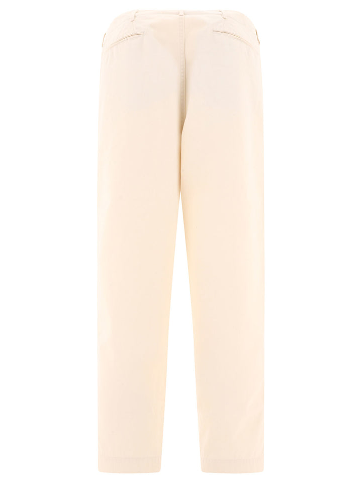 Wide Chino Trousers Beige