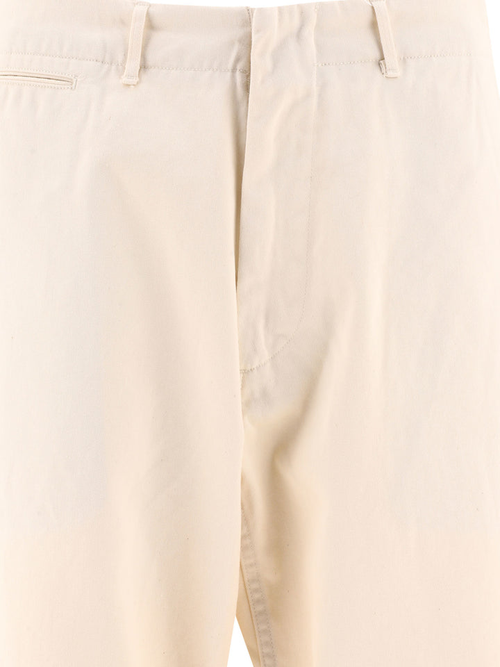 Wide Chino Trousers Beige