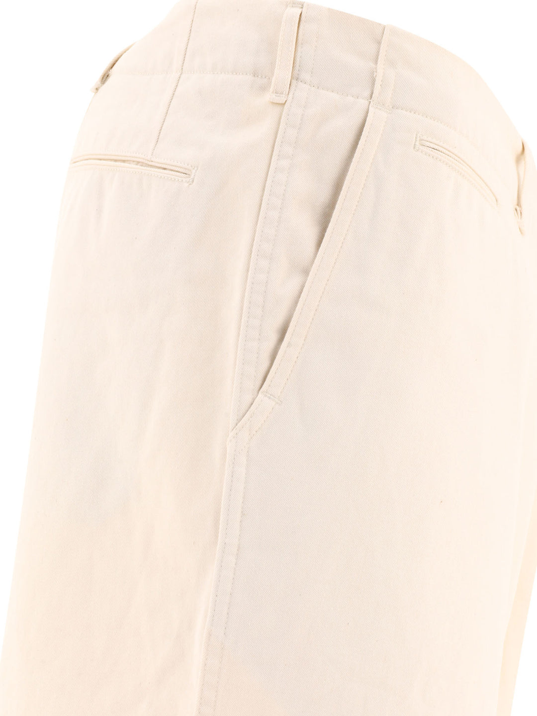 Wide Chino Trousers Beige