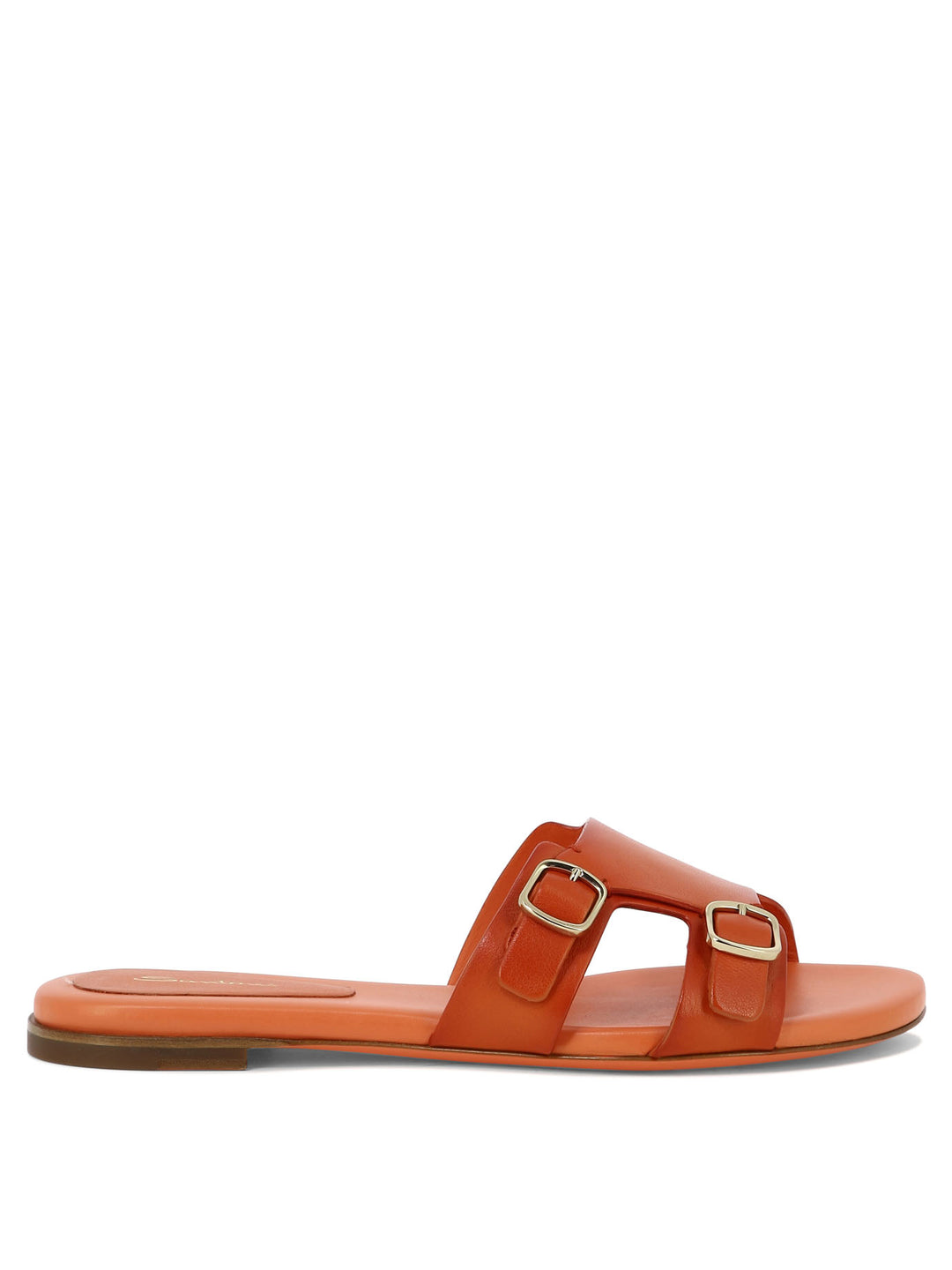 Double Buckle Sandals Orange