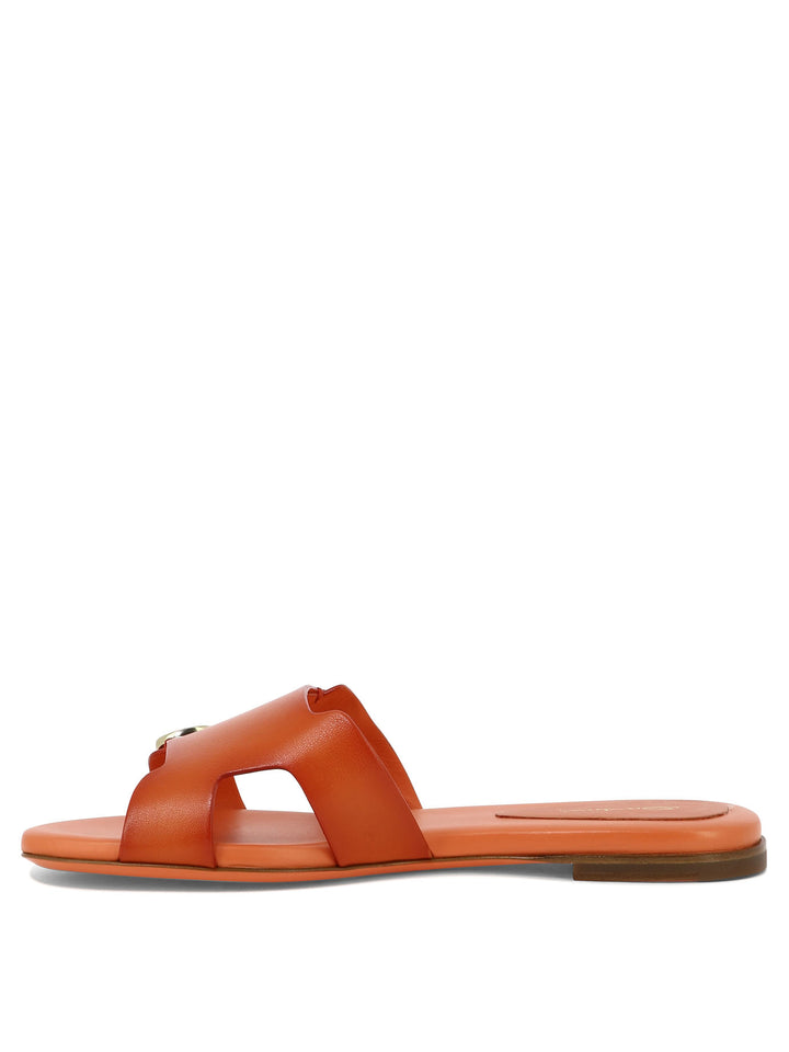 Double Buckle Sandals Orange