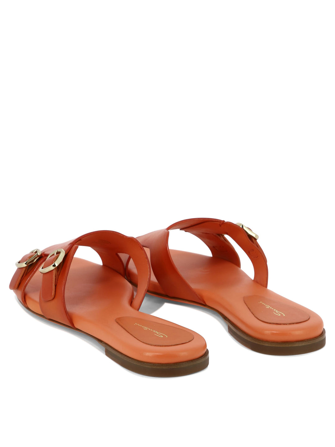 Double Buckle Sandals Orange