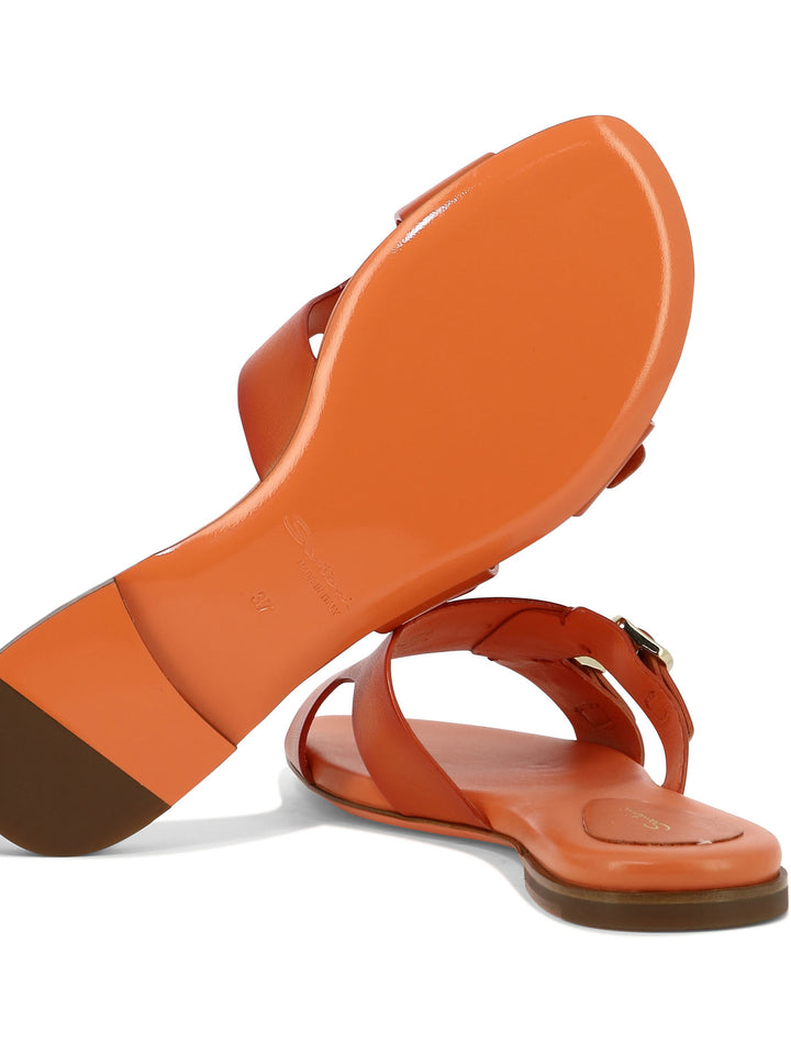 Double Buckle Sandals Orange