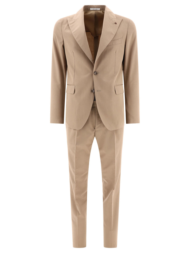 Wool-Blend Single-Breasted Suit Suits Brown