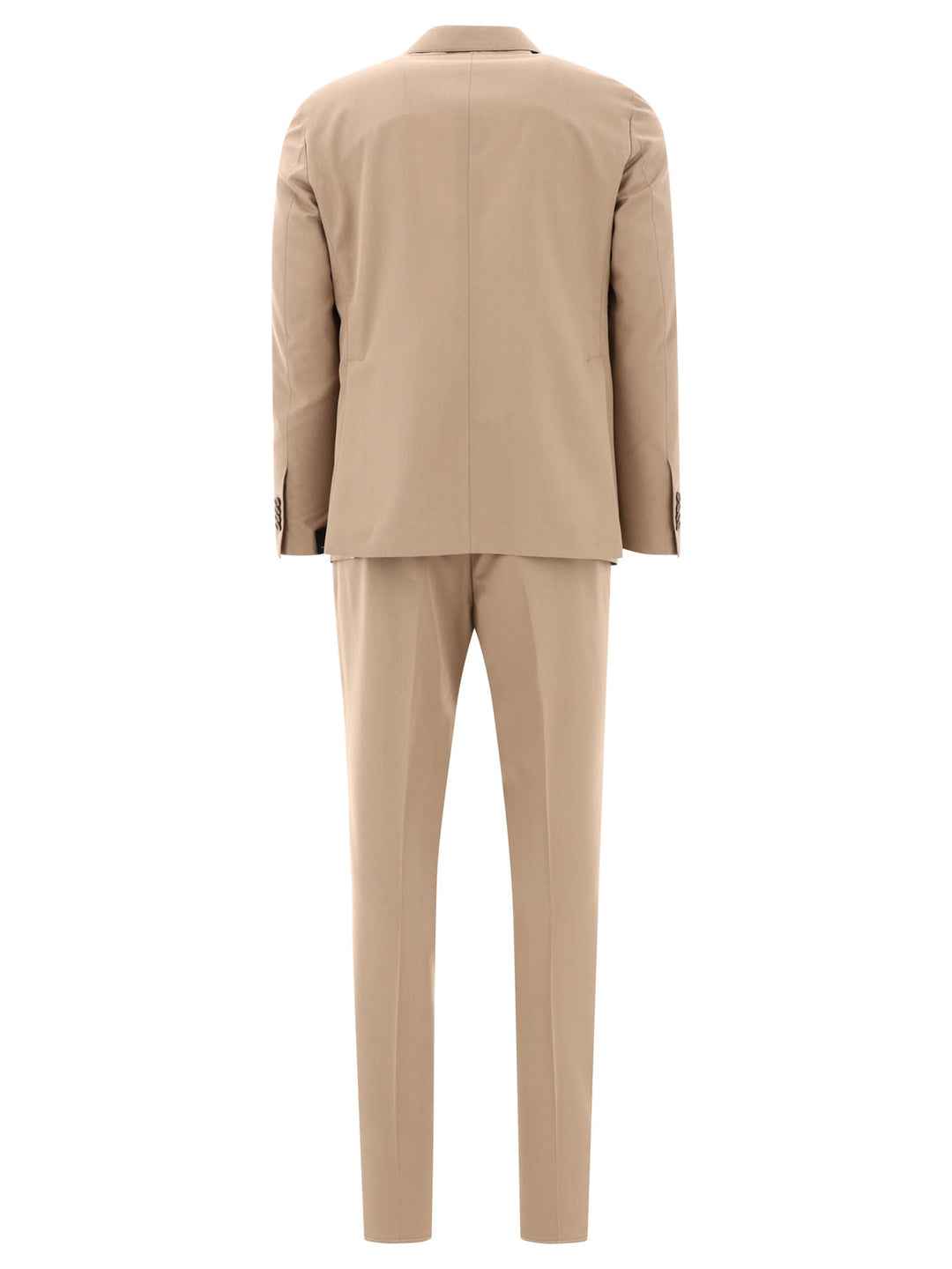 Wool-Blend Single-Breasted Suit Suits Brown