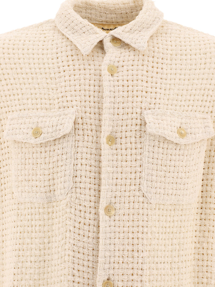 Homespun Summer Tweed Shirts White