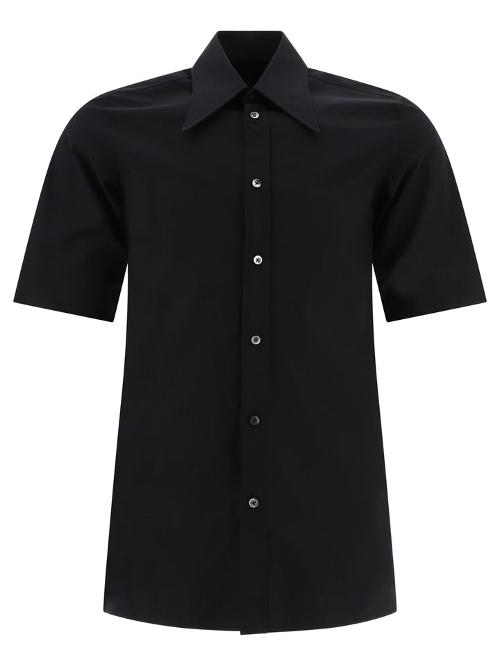 Pointed Collar Shirt Shirts Black