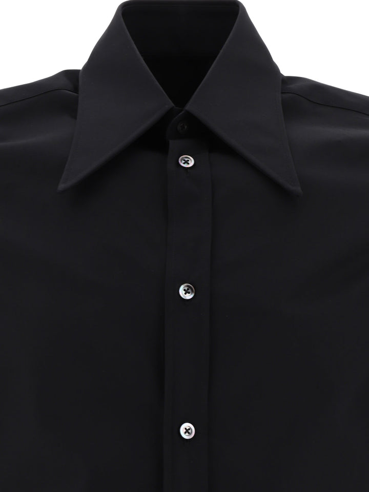 Pointed Collar Shirt Shirts Black