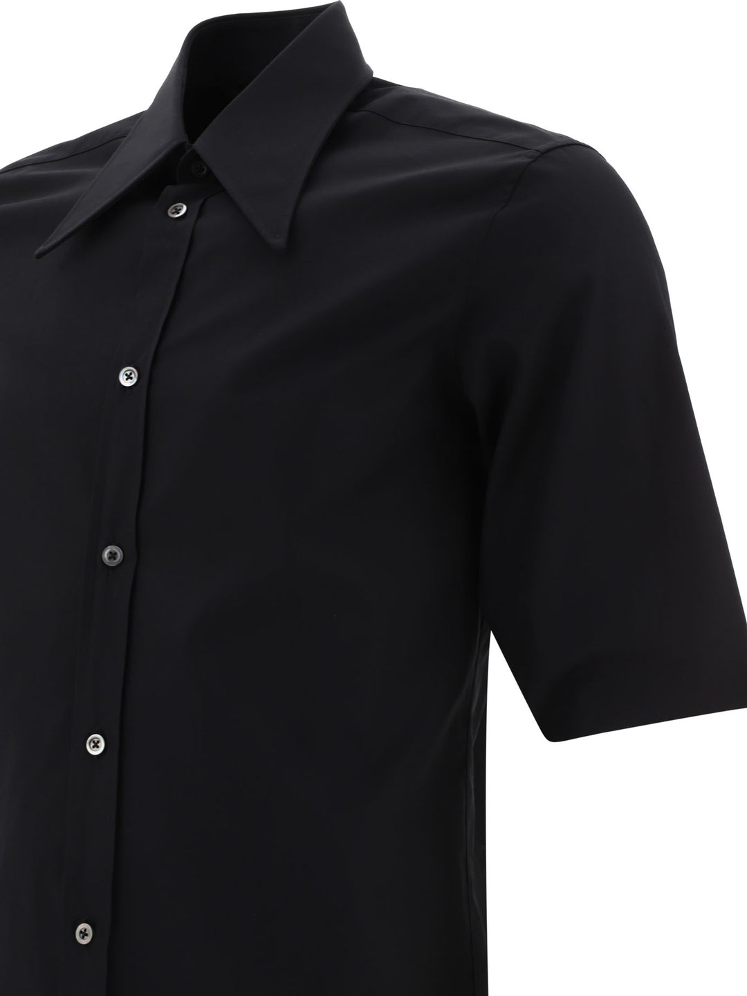 Pointed Collar Shirt Shirts Black