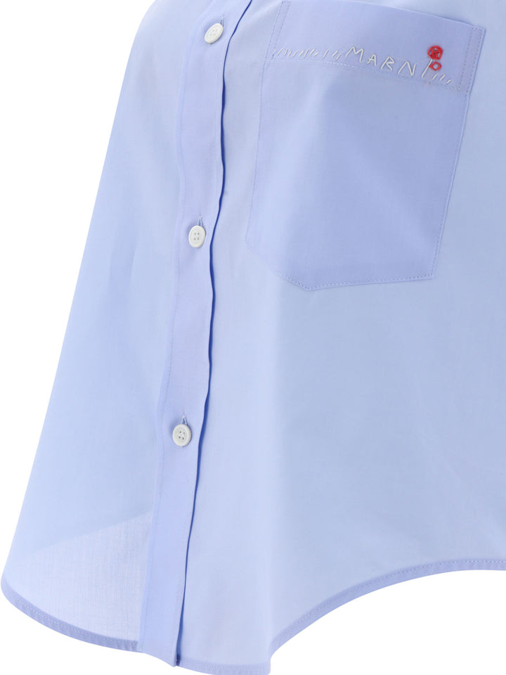 Poplin Shirt Shirts Light Blue