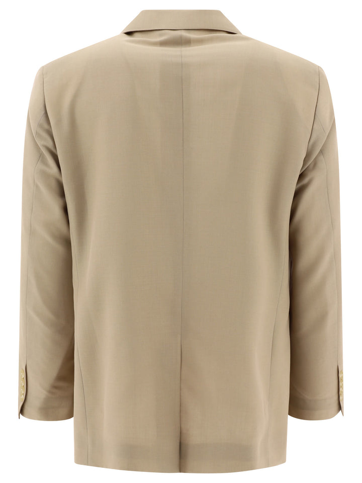 Tropical Wool And Mohair Blazer Jackets Beige