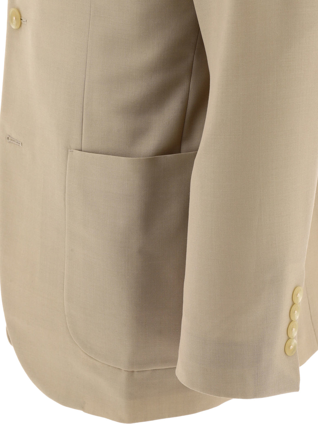 Tropical Wool And Mohair Blazer Jackets Beige