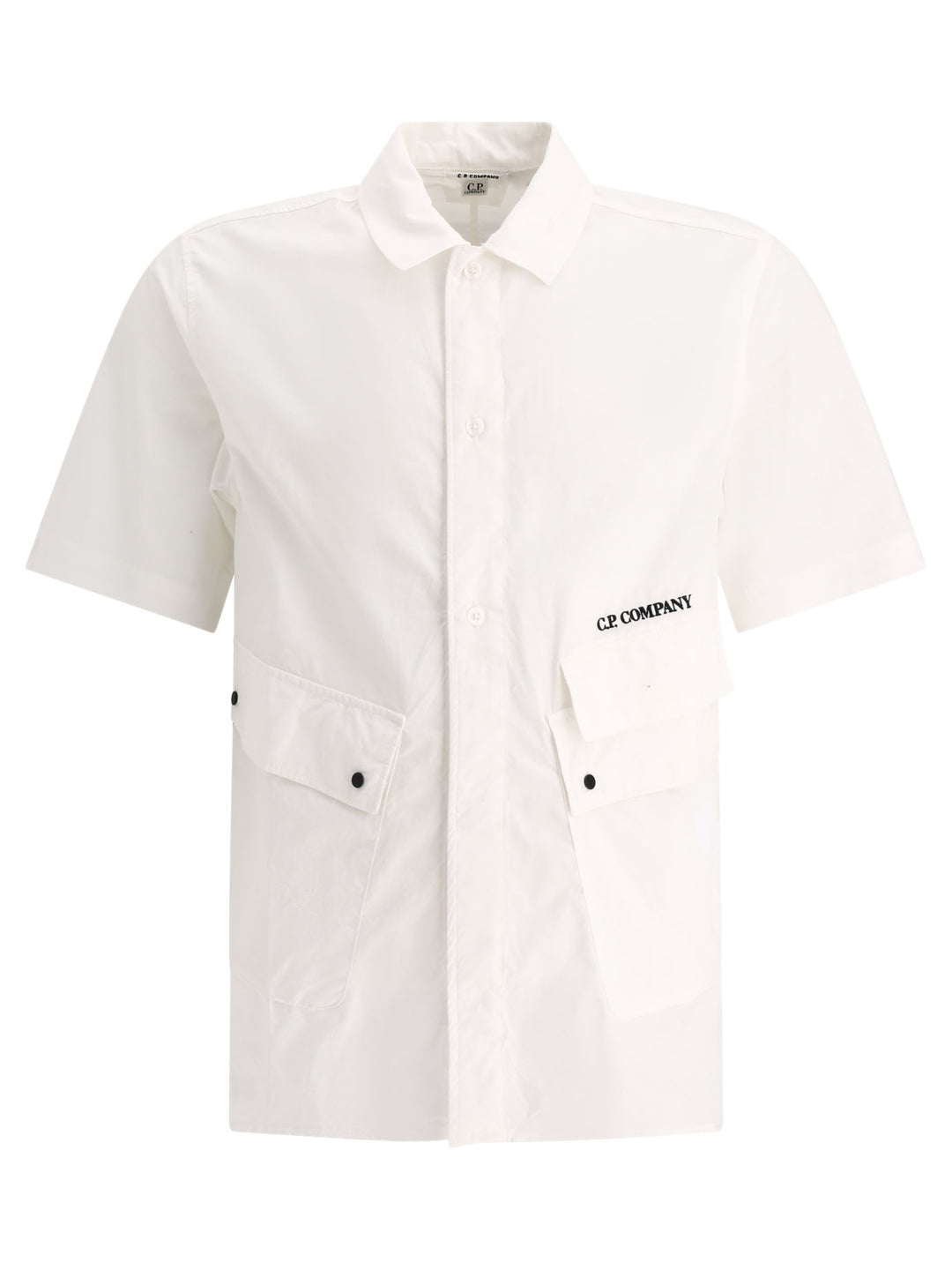 Poplin Shirt With Pockets Shirts White