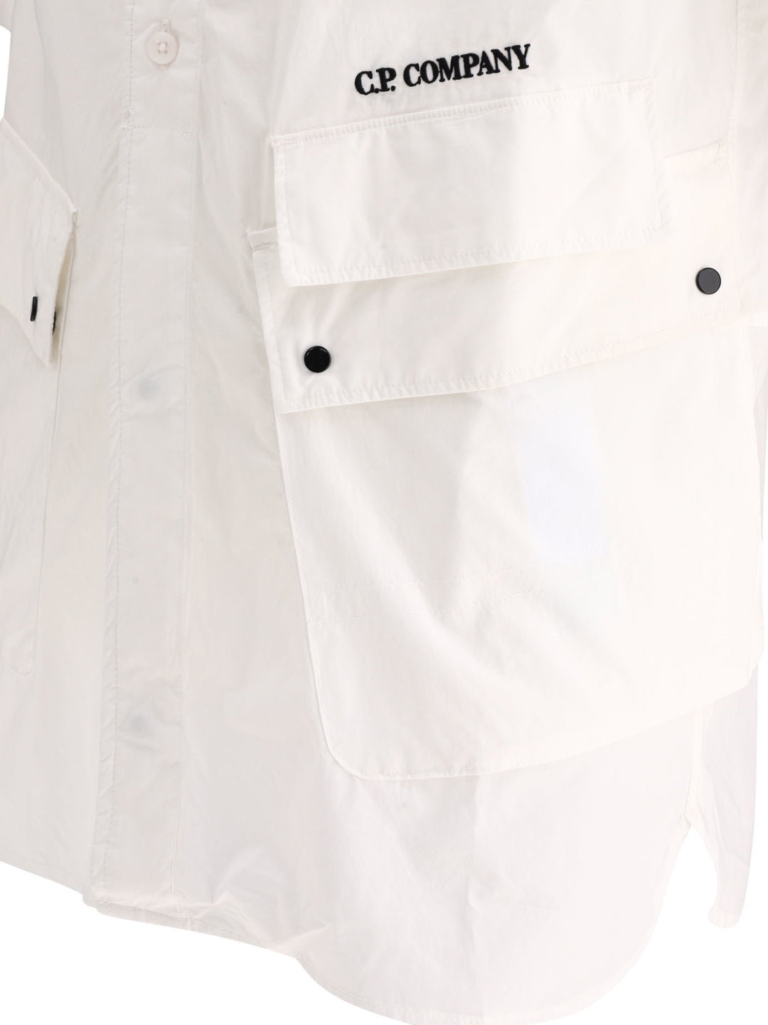 Poplin Shirt With Pockets Shirts White