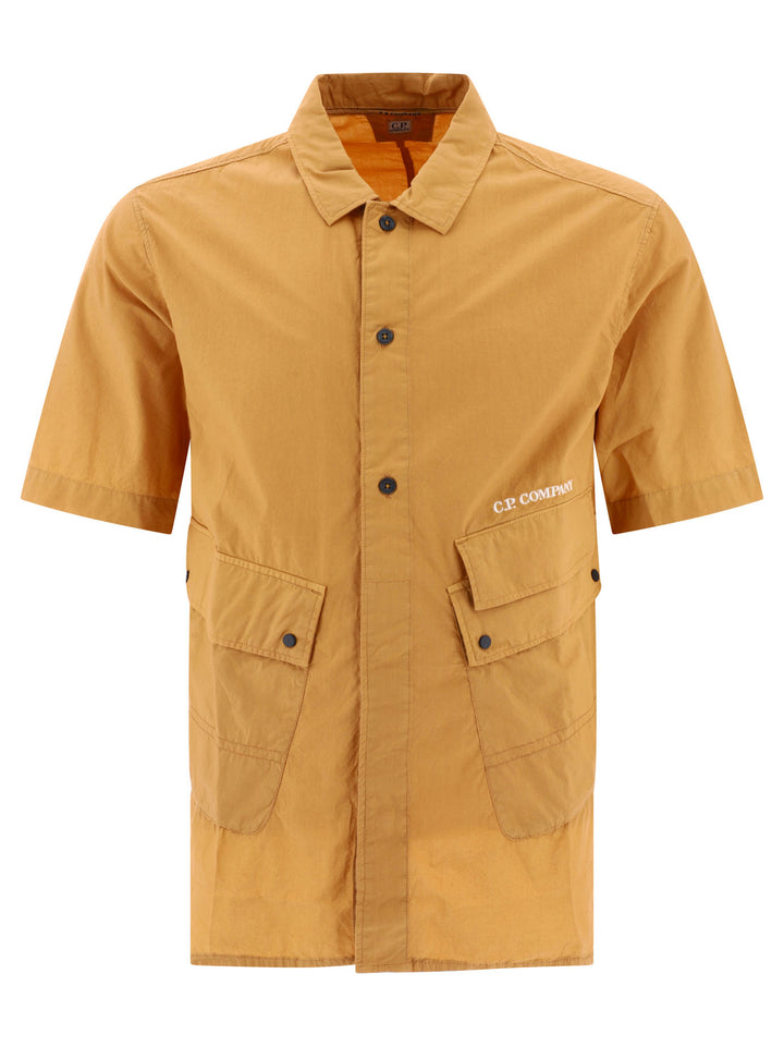 Poplin Shirt With Pockets Shirts Orange