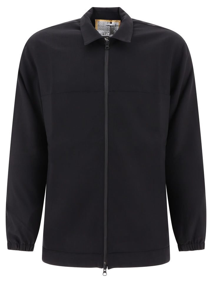 Wool Panelled Jacket Jackets Black