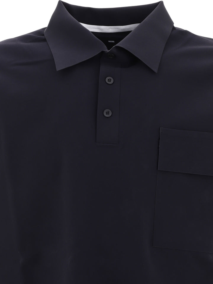 Taped Bonded Polo Shirts Black