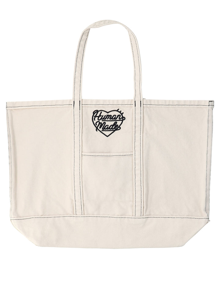 Garment Dyed Tote Bag Shoulder Bags White