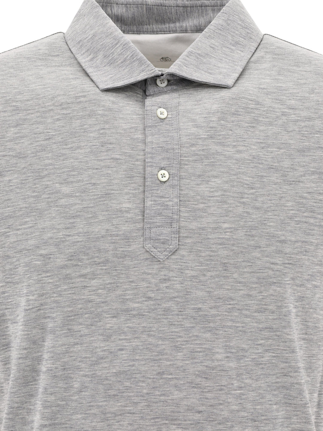 Faux Layering Polo Shirts Grey