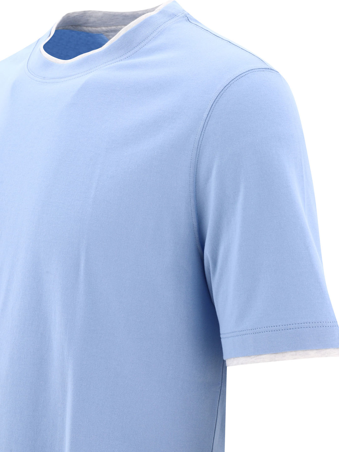 Faux Layering T-Shirts Light Blue