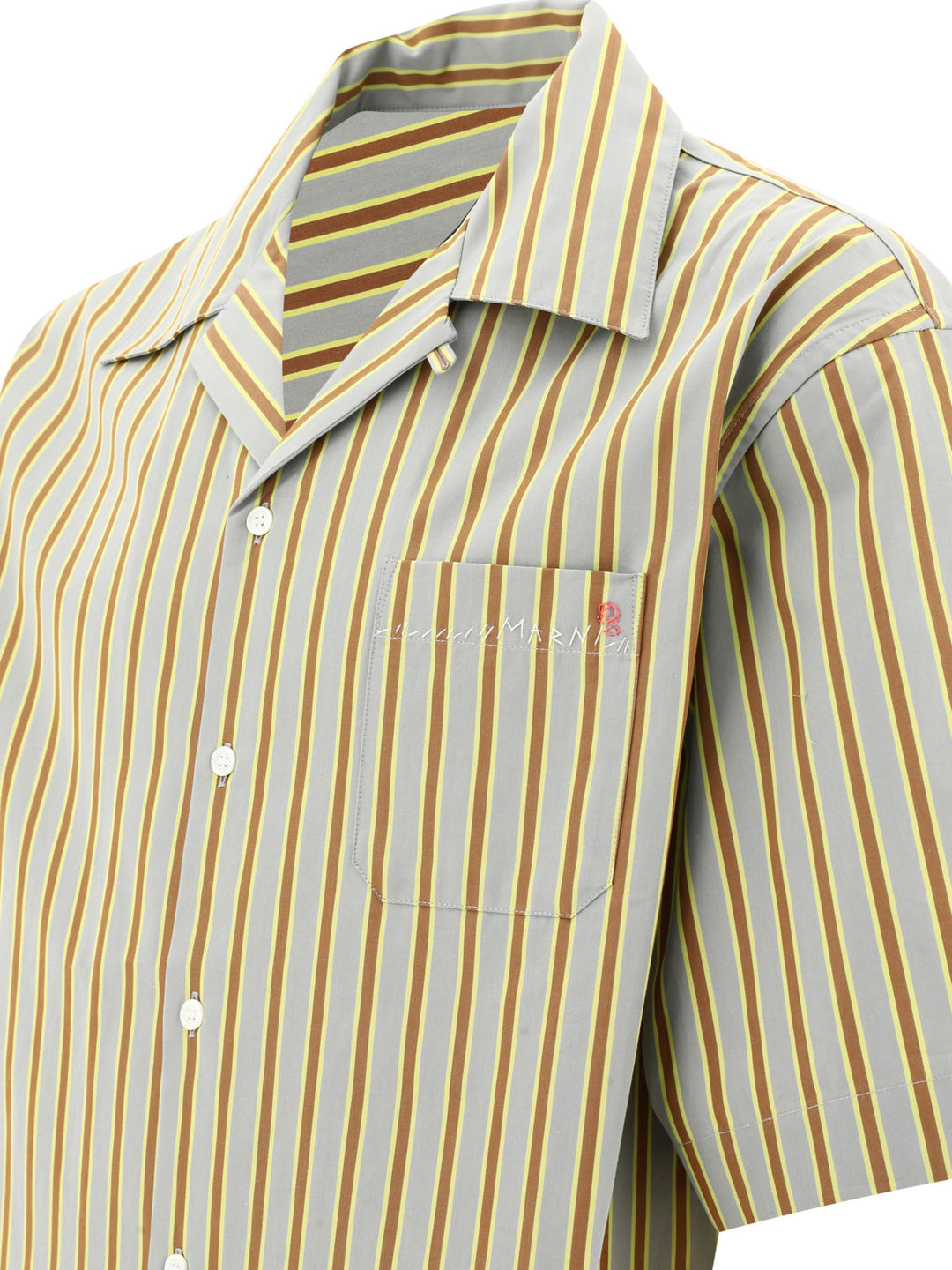 Poplin Striped Shirt Shirts Grey