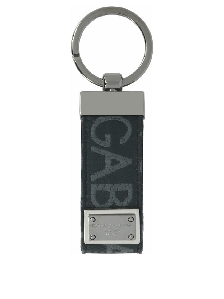 Keychain With Logo Tag Key Holders & Charms Black