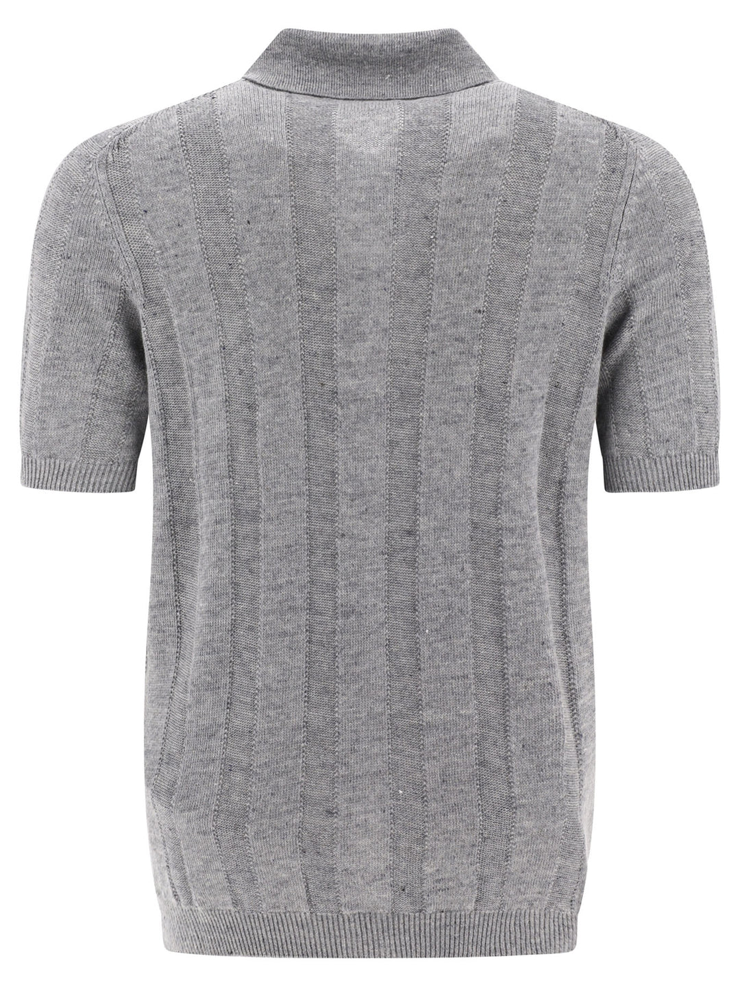 Textured Rib Knit Shirt Shirts Grey