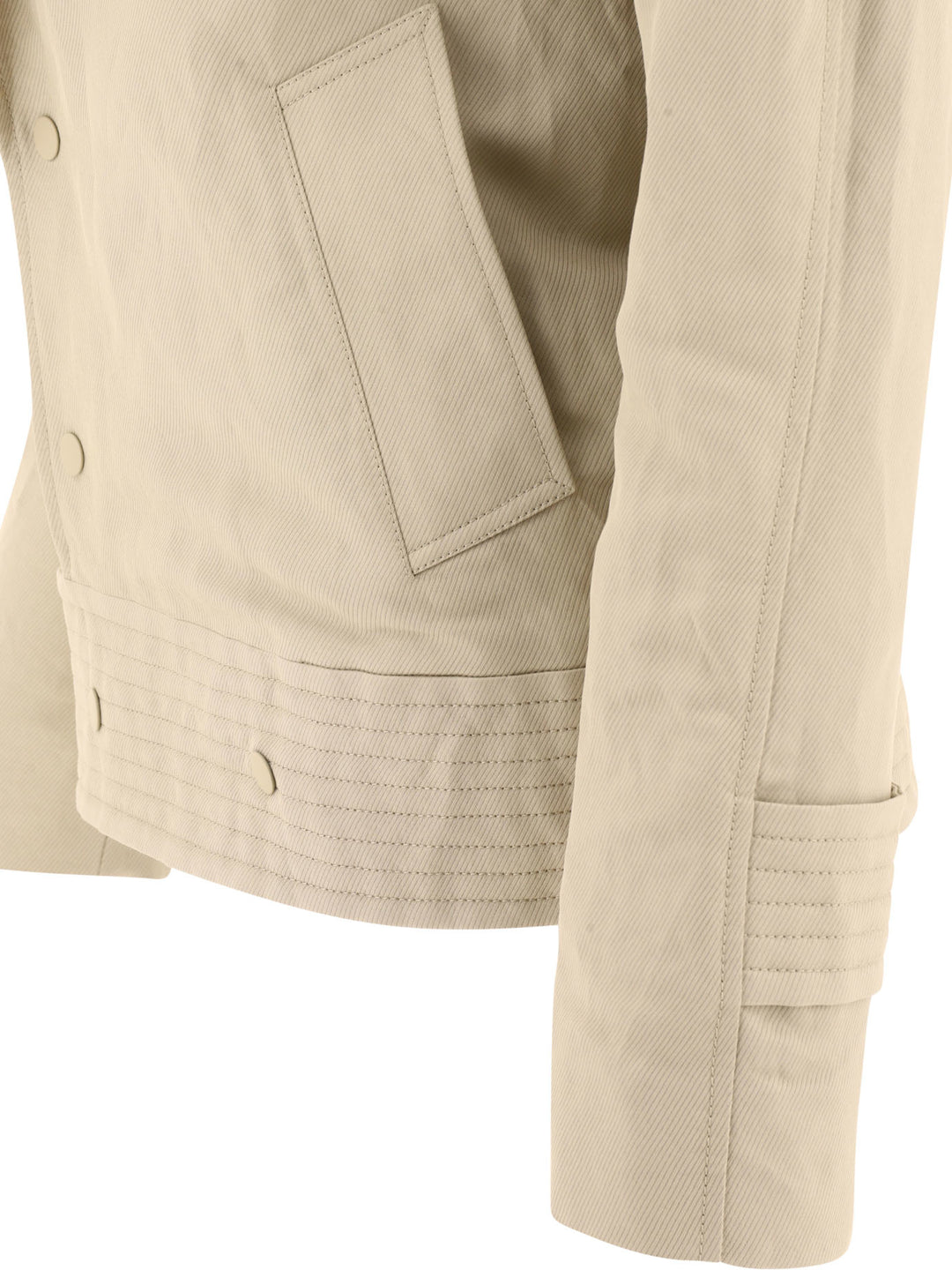 Short Canvas Trench Coat Jackets Beige