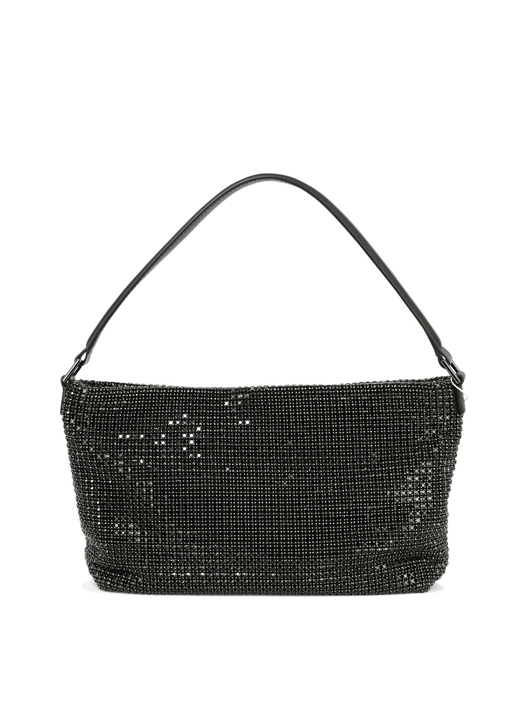 Diamantè Medium Hobo Shoulder Bags Black