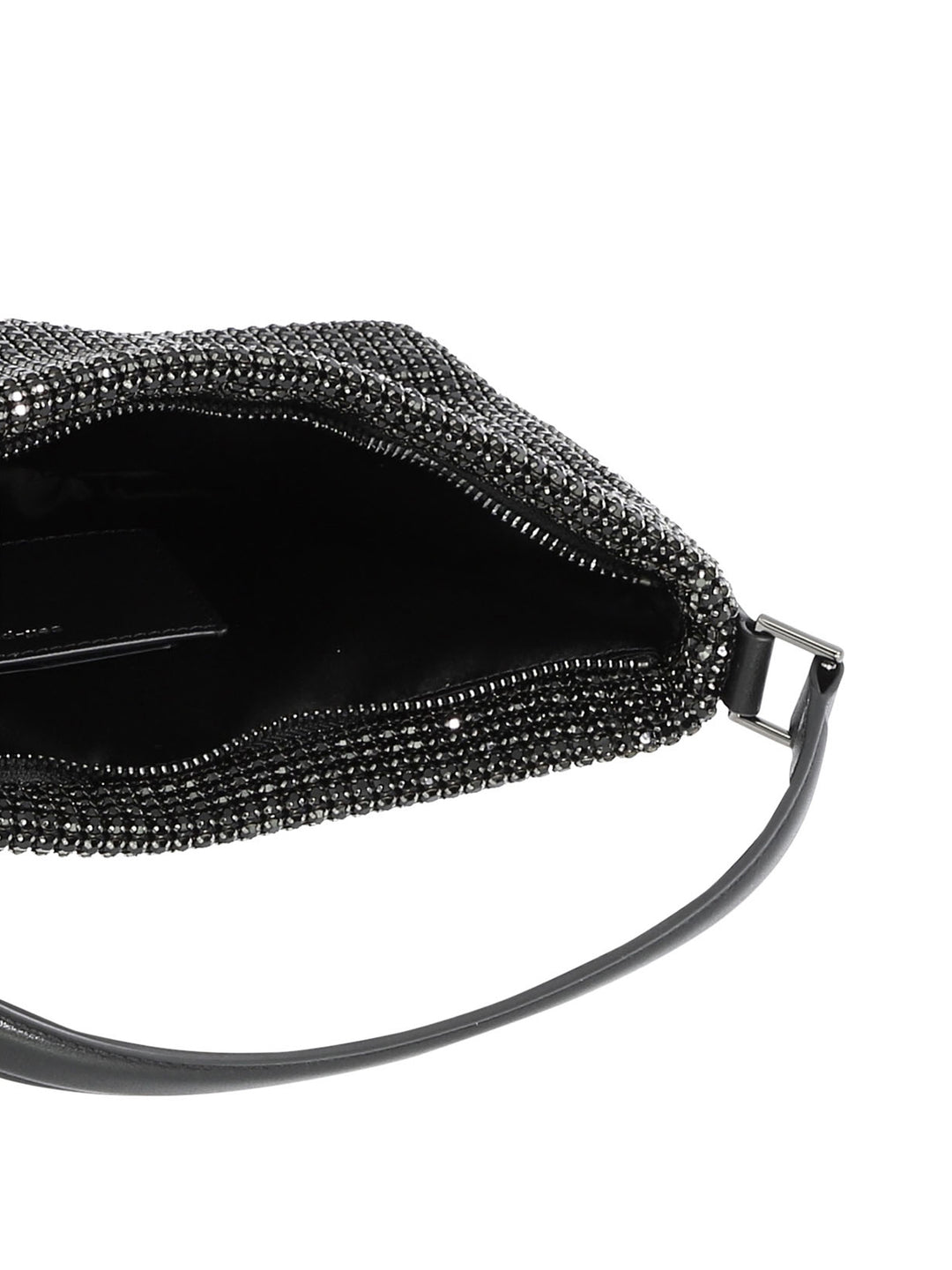 Diamantè Medium Hobo Shoulder Bags Black