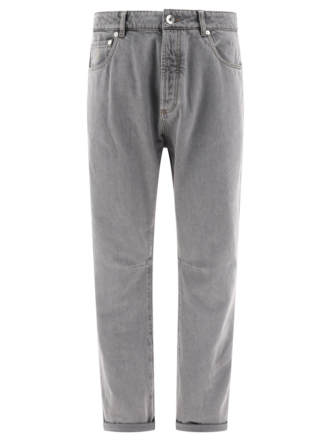 Grayscale Denim Jeans Grey