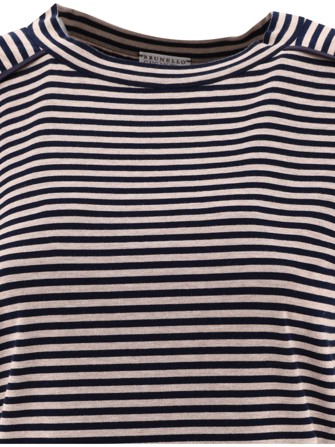 Striped Jersey T-Shirt With Monili T-Shirts Blue