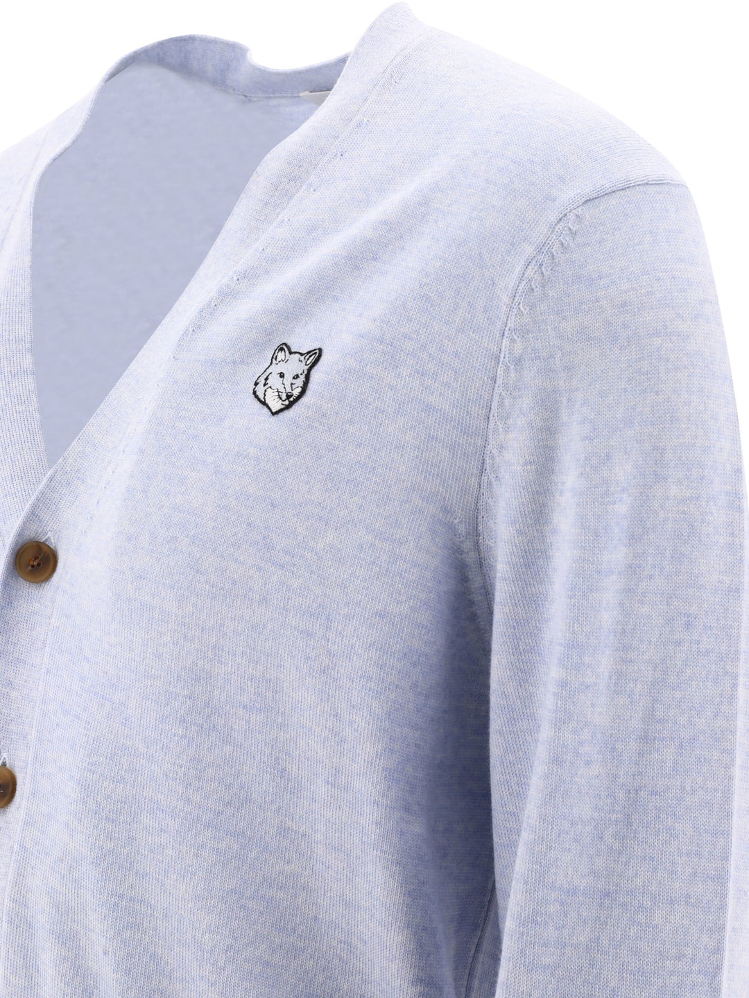 Tonal Fox Head Knitwear Light Blue