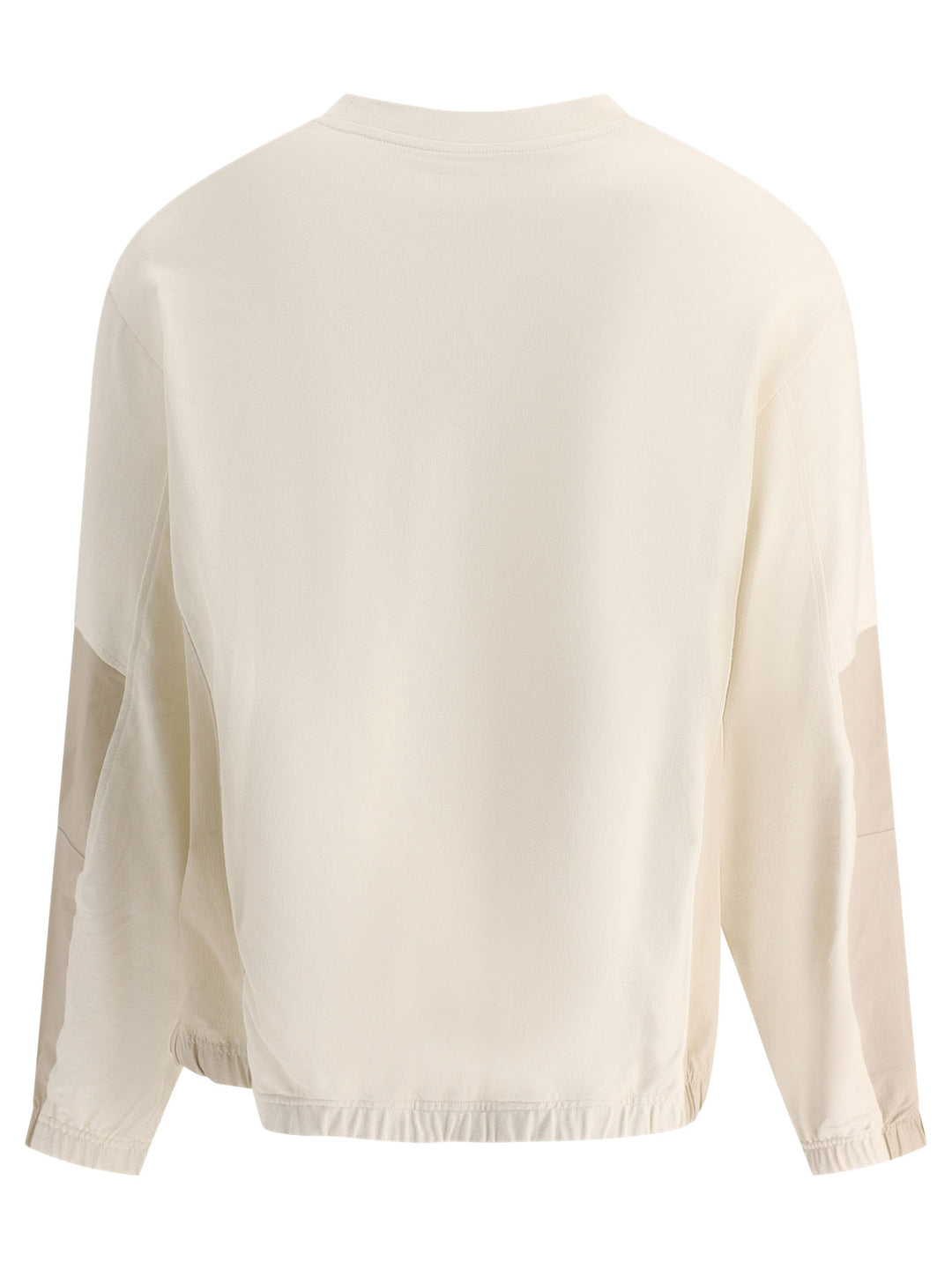 Paneled Crewneck Sweatshirts Beige