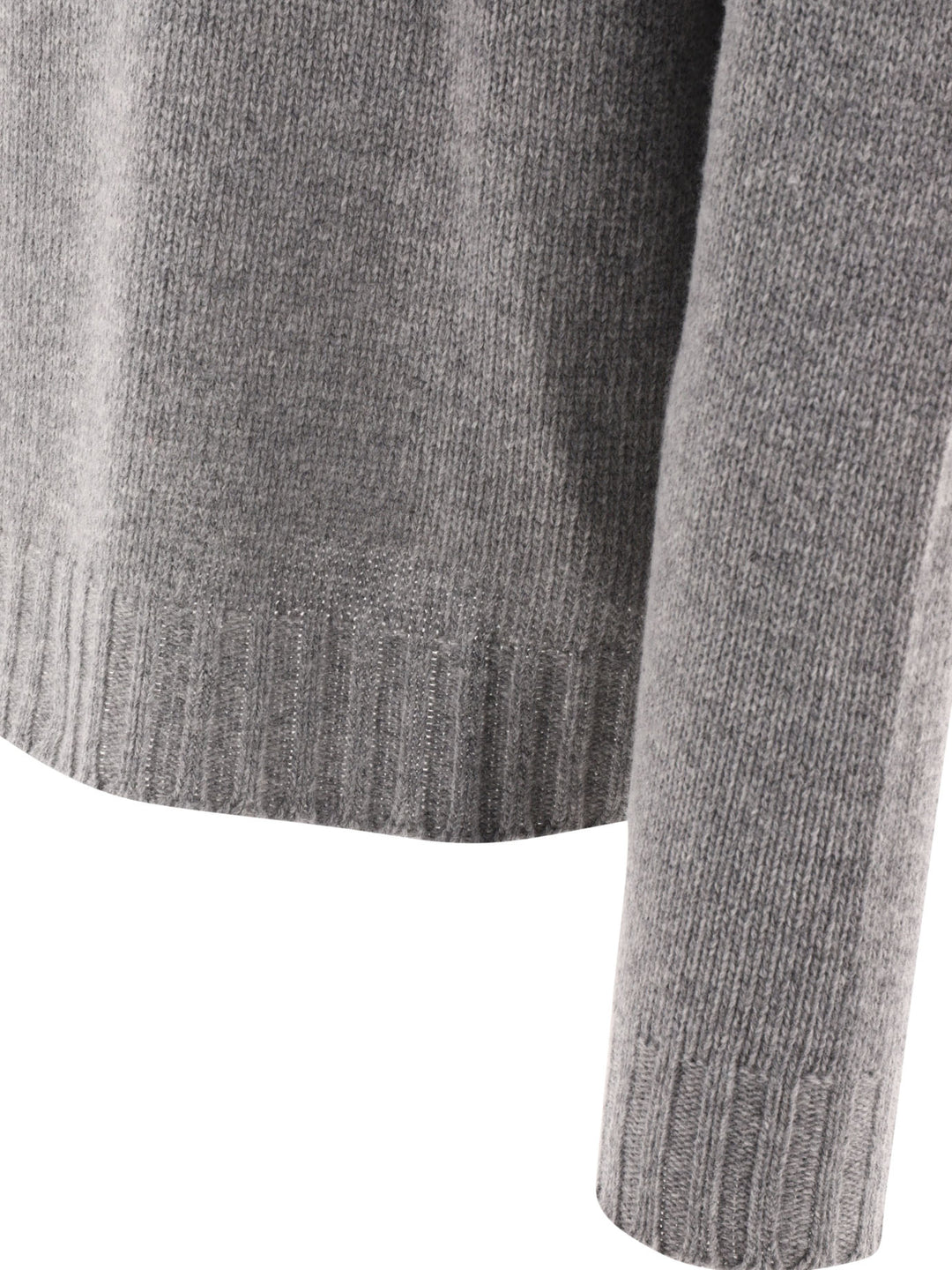 Curved Logo Knitwear Grey