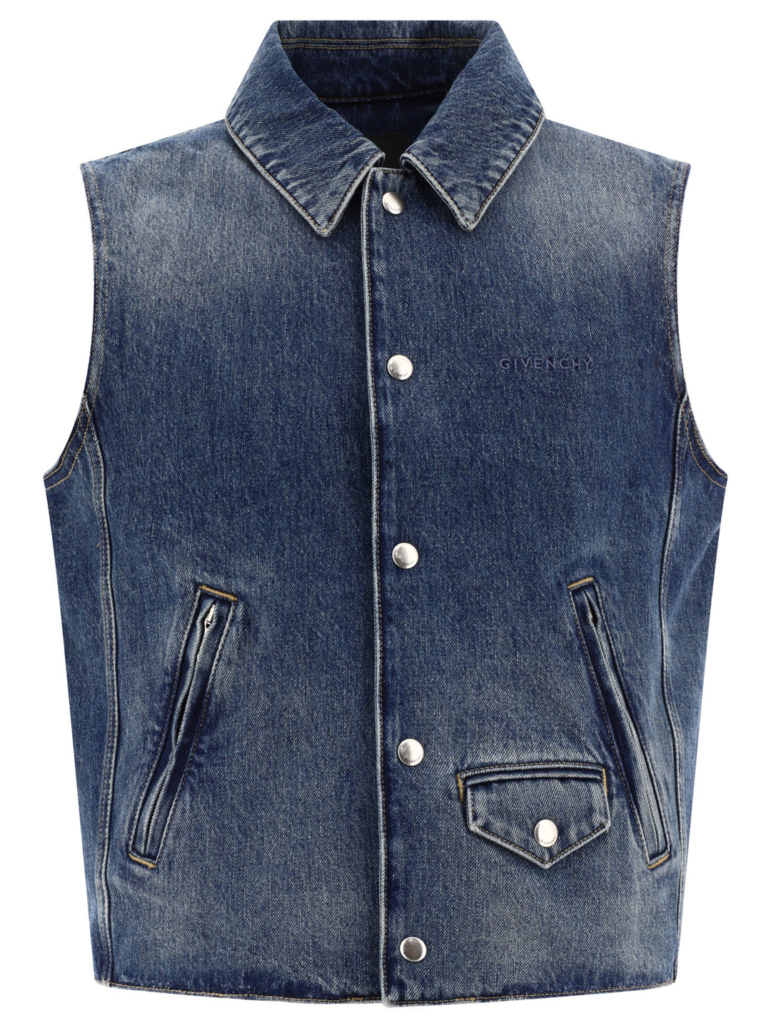 Denim Vest Jacket Jackets Blue